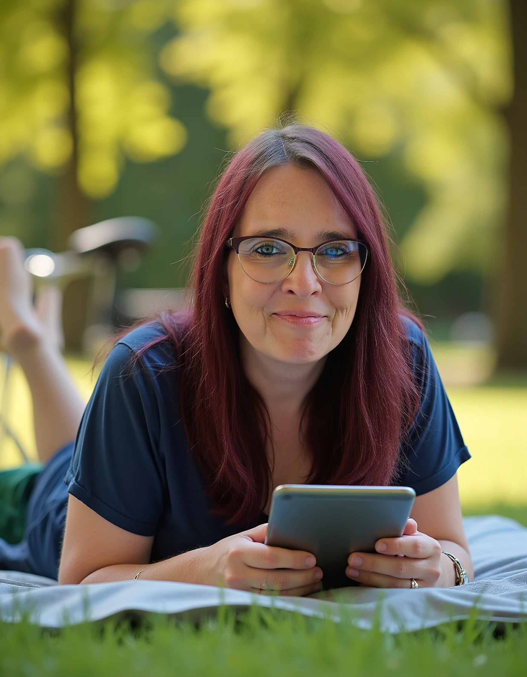 Tamara im Park, ruhiger Moment für sich